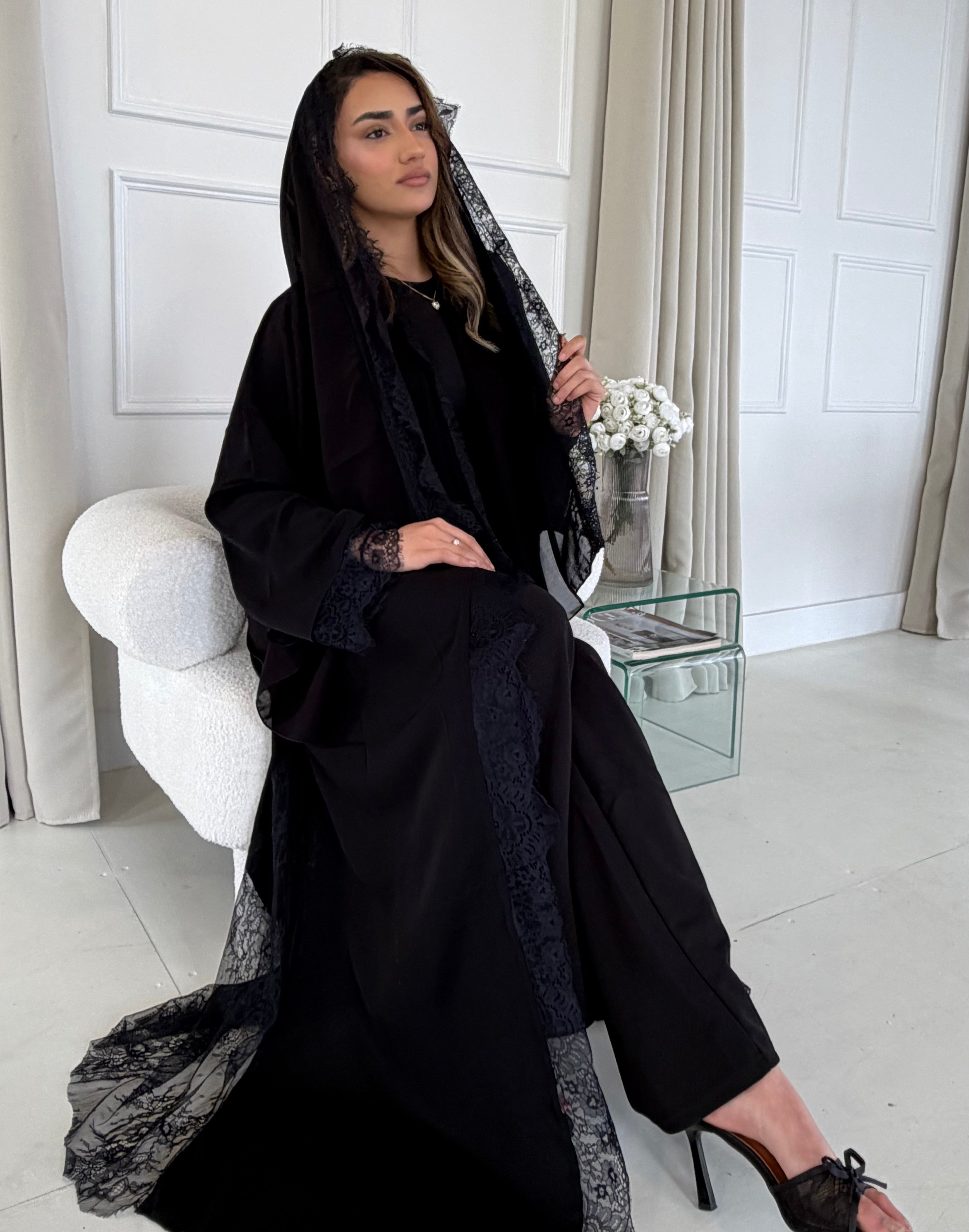 Noor lace abaya